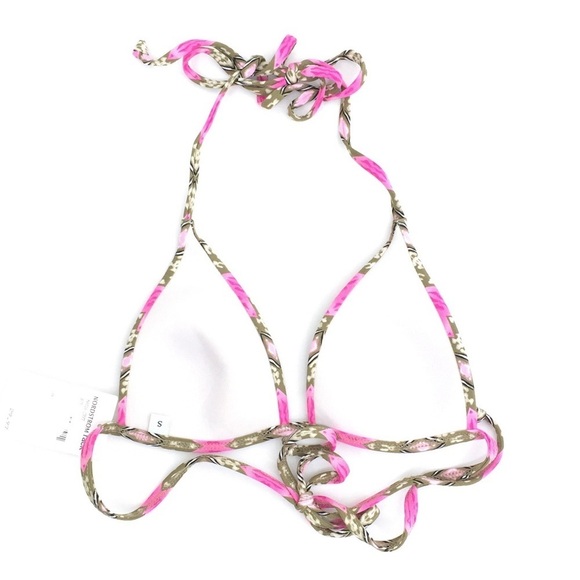 Pink Moroccan Style String Swim Bikini Top S - Picture 3 of 5